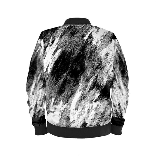 The Original One Marble Velvet Bomber Jacket